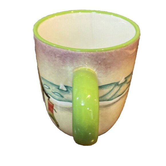 Oneida Chillin Winter Penguin Coffee Tea Mug Handpainted Earthenware Ceramic - Picture 4 of 8